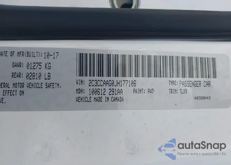 2018 Chrysler 300 Touring L из США, поврежденный, VIN 2C3CCAAG0JH177106